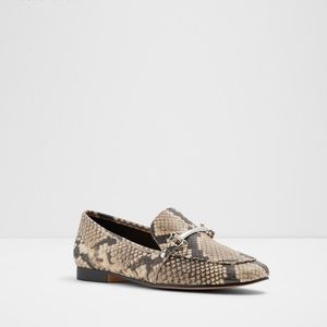 Aldo Astawia Women’s Snake Print Flat Loafers
